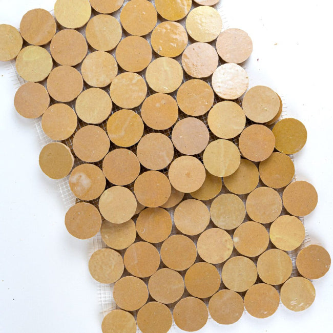 Medina Circles Zellige Tile in Drifted Sand