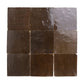 Medina Square Zellige Tile in Spiced Espresso 4" x 4"