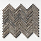 Mercury Herringbone Honed Marble Mosaic