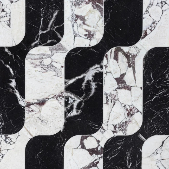 Artistic Tile Michelle Gerson Slide 24" Waterjet Mosaic Tailored To