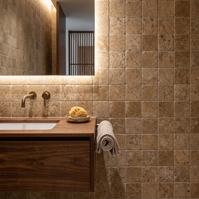 Ashford Limestone Tile in Montaire 4" x 4"