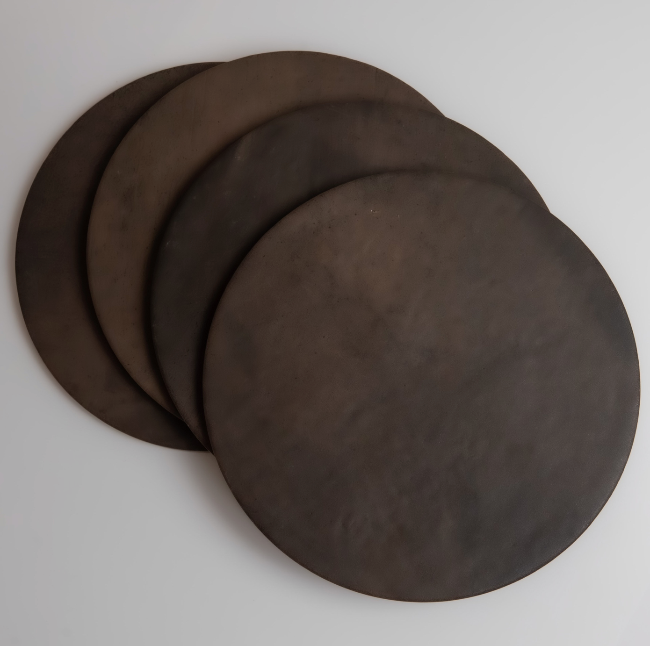 Montara Circle Porcelain Tile in Ochre