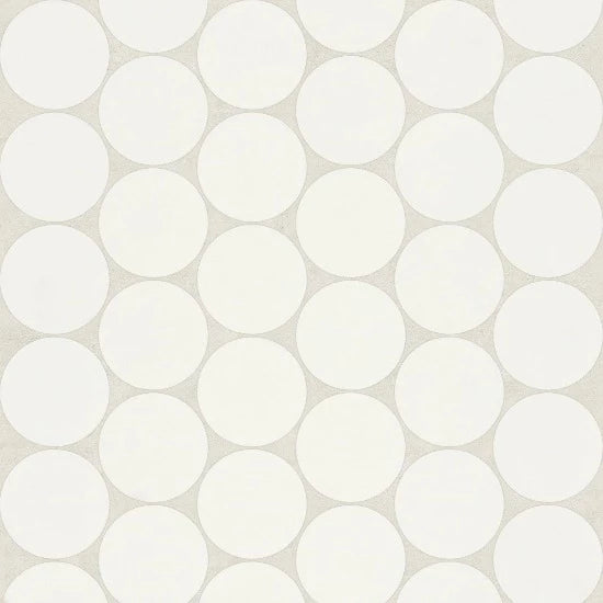 Moor 2" Penny Round Matte Porcelain Mosaic in White