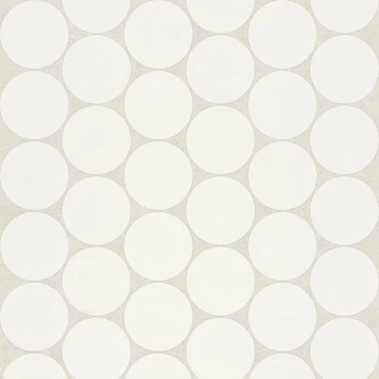 Moor 2" Penny Round Matte Porcelain Mosaic in White