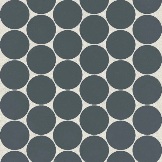 Moor 2" Penny Round Matte Porcelain Mosaic in Navy Blue