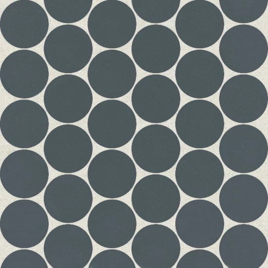 Moor 2" Penny Round Matte Porcelain Mosaic in Navy Blue