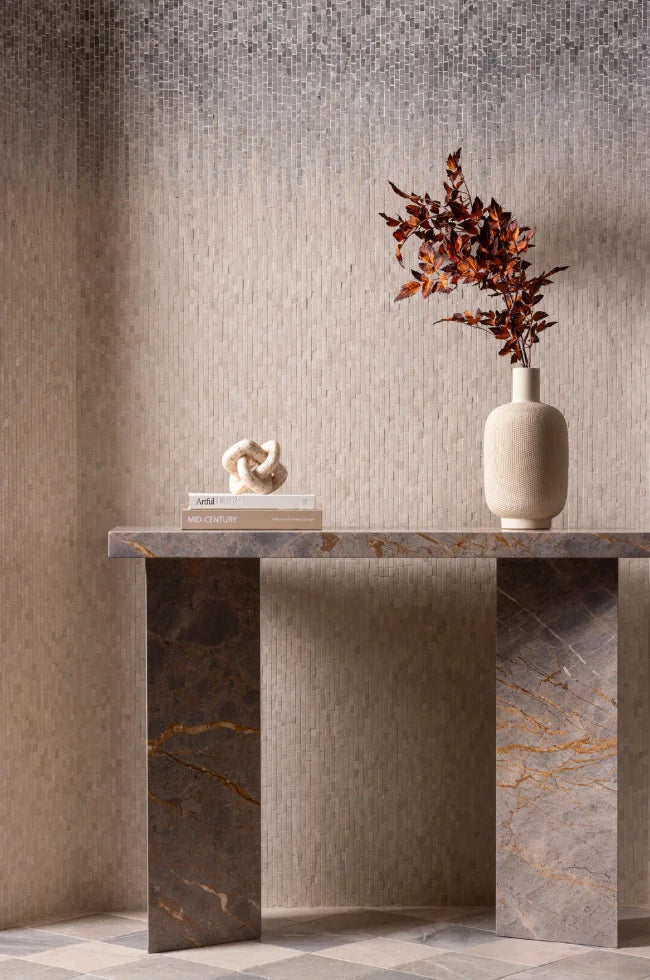 Artistic Tile Ombre Mountain Mist Mosaic Honed Stone