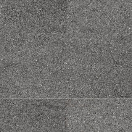 Artistic Tile Basaltina Basalt Tile Honed/Filled 12" X 24" X 3/8" Stone Aris Edge