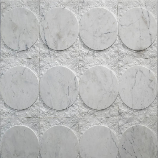 Artistic Tile Eclipse Taj White Marble Dimensional Tile