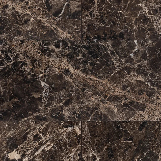 Artistic Tile Emperador Dark Marble Tile Honed Stone 12" x 24"