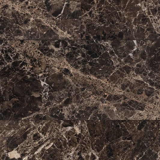 Artistic Tile Emperador Dark Marble Tile Honed Stone 12" x 24"