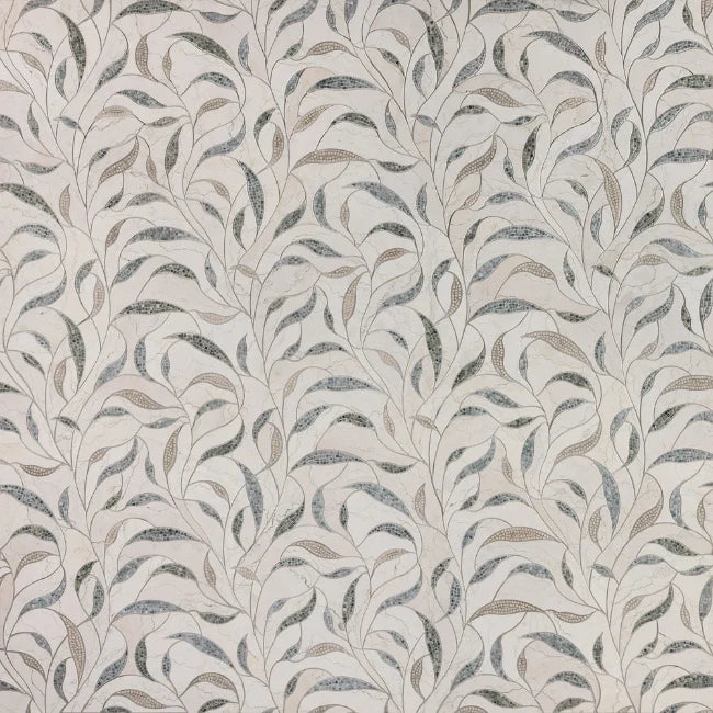 Artistic Tile Folium Leaf Waterjet Mosaic Tailored To