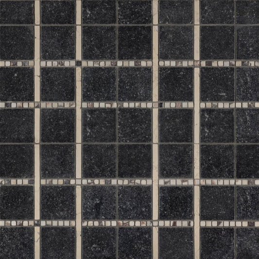 Artistic Tile Double Check Viola Mosaic Tumbled Stone