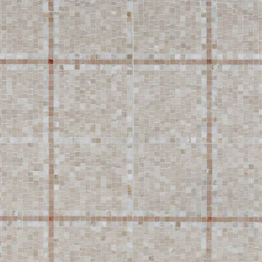 Artistic Tile Hudson Check Pink Mosaic Honed Stone