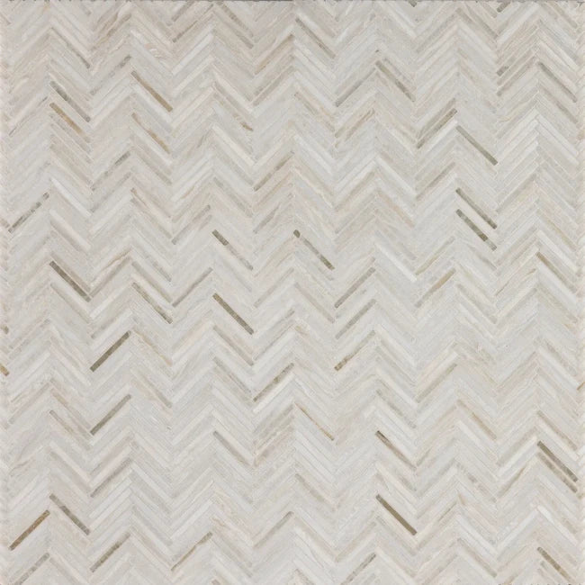 Artistic Tile Thin Herringbone Vanila Onyx Mosaic Honed