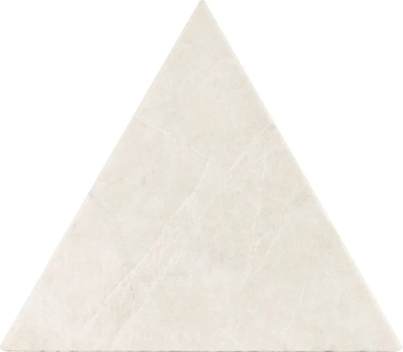 Artistic Tile Tumbled Triangle White Sand Marble Tile