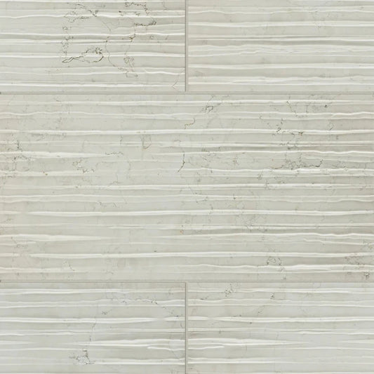 Textured white tiles with a subtle dimensional pattern