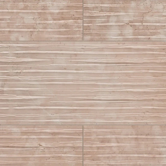 Pink tiles with a dimensional texture