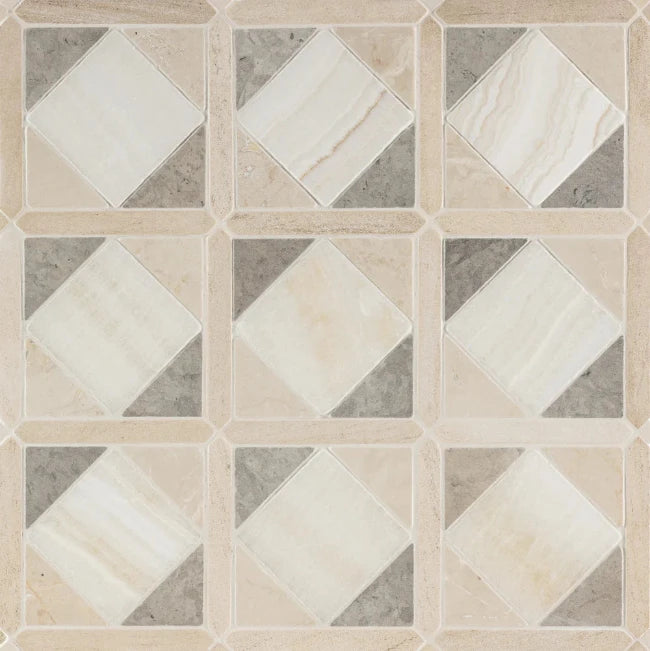 Artistic Tile Palazzo Ducale Vanilla Onyx Mosaic Tumbled Stone