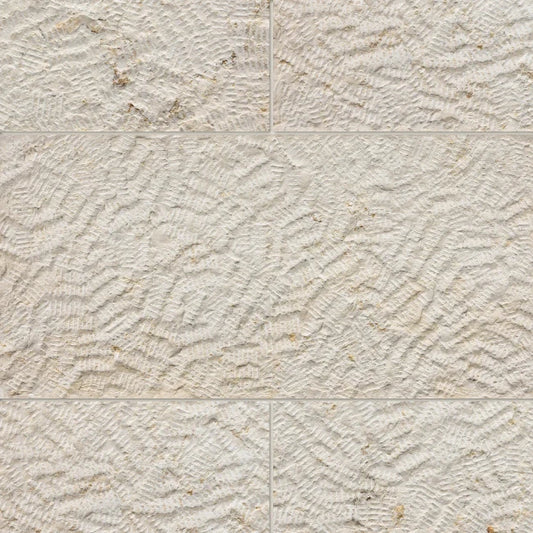 Artistic Tile Old City Jerusalem Pearl Limestone Tile Textured Stone 12" x 24"