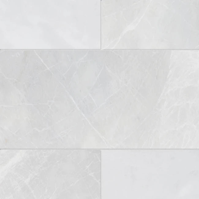 Artistic Tile Snowstorm Marble Tile 12" X 24" Stone