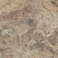 A close-up of a textured quartzite stone with mottled beige, brown, gray, and tan veining.