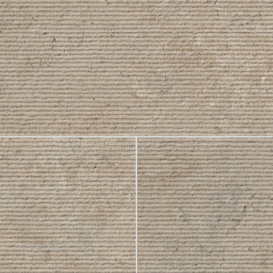 Artistic Tile Terme Modenese Sabbia Tile Ribbed Porcelain 24" x 48"