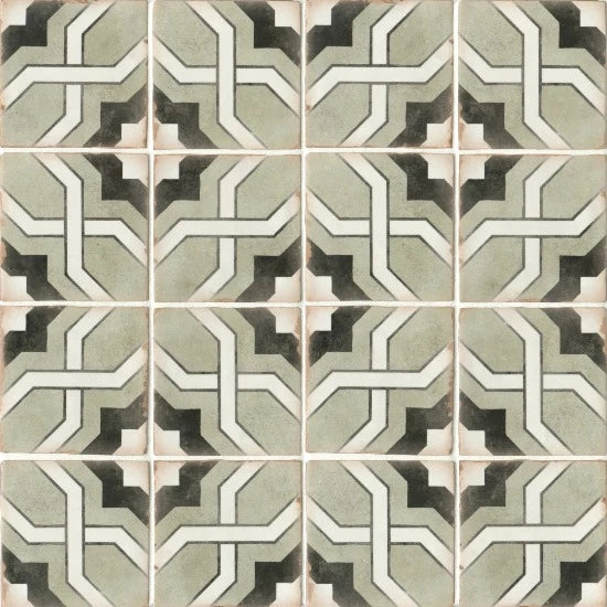 Portofino Deco I Matte Ceramic Tile 5" x 5"