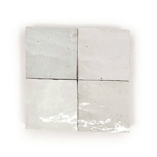 Fez Zellige Tile White 4" x 4"