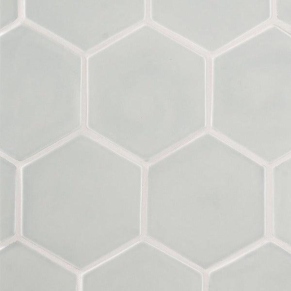 Powder Glossy Hexagon Ceramic Tile