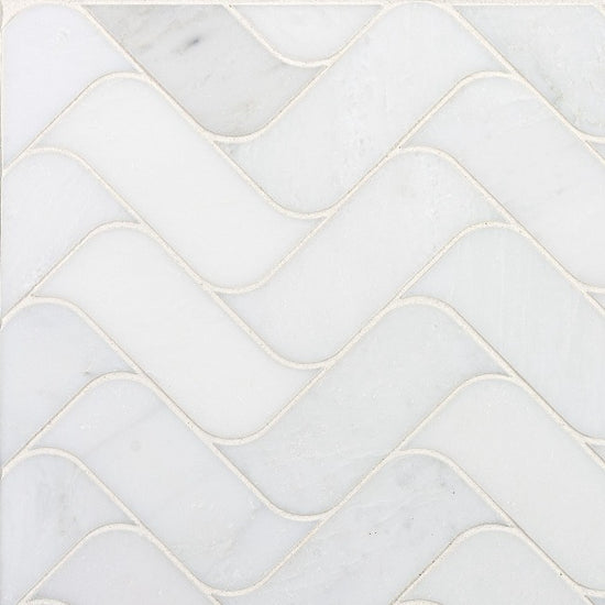 Ripple Asian Statuary Marble Mosaic – Marble and Tile USA