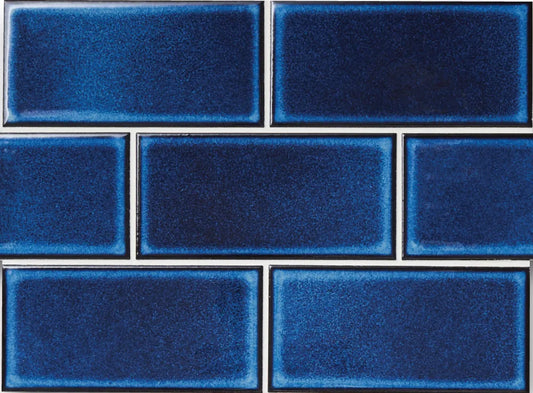 Royal Blue Porcelain Subway Tile 3" x 6"