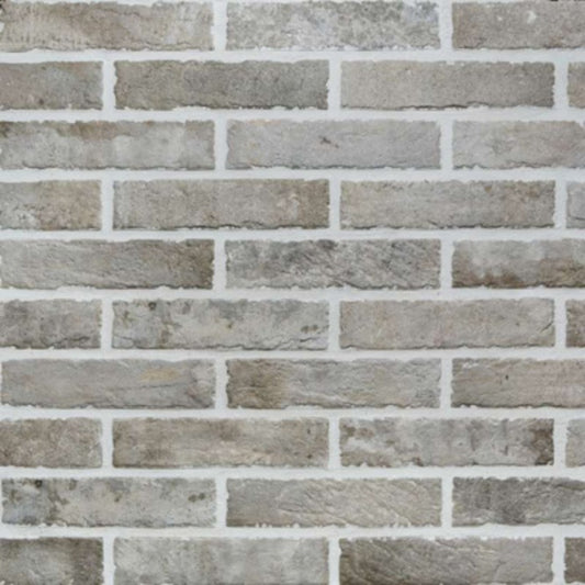 Rustic Brick Porcelain Tile 2" x 10" in Puddy
