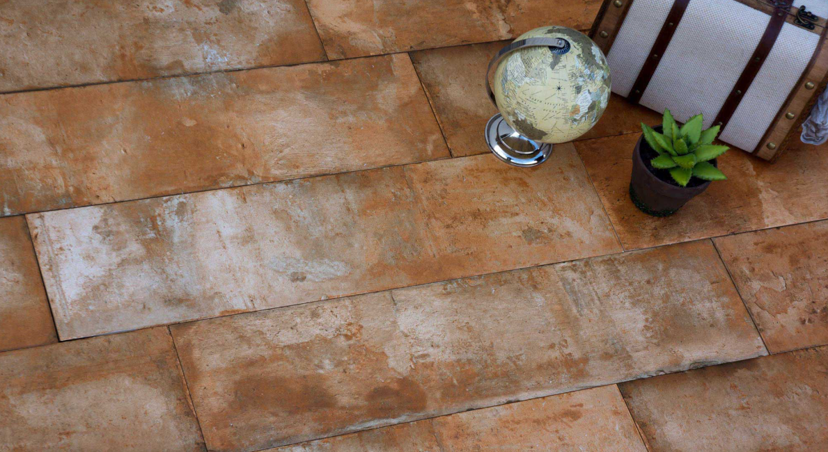 Terre Porcelain Tile in Rosso