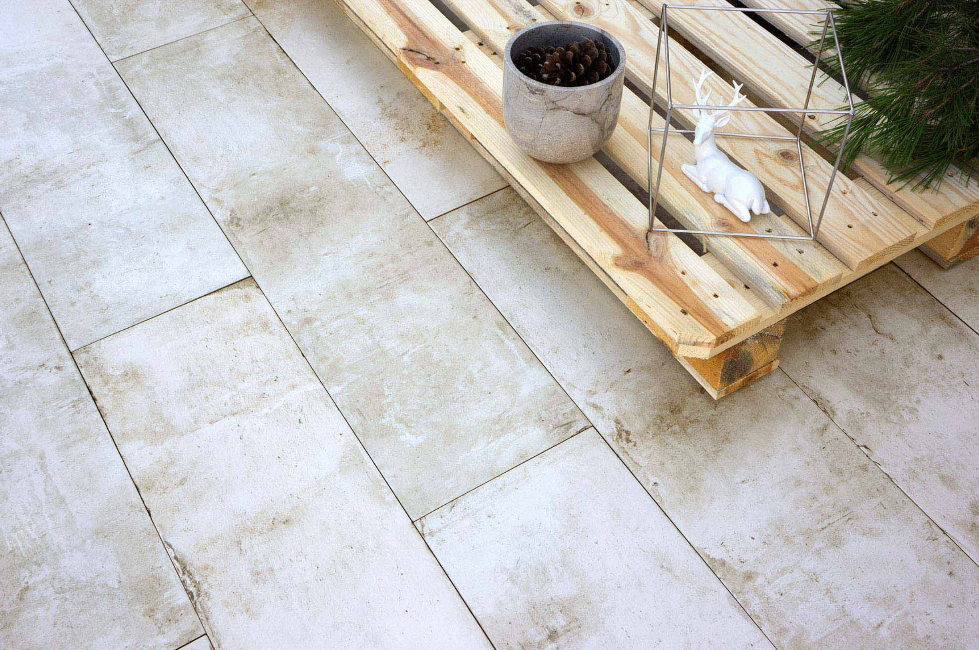 Terre Porcelain Tile in Ice