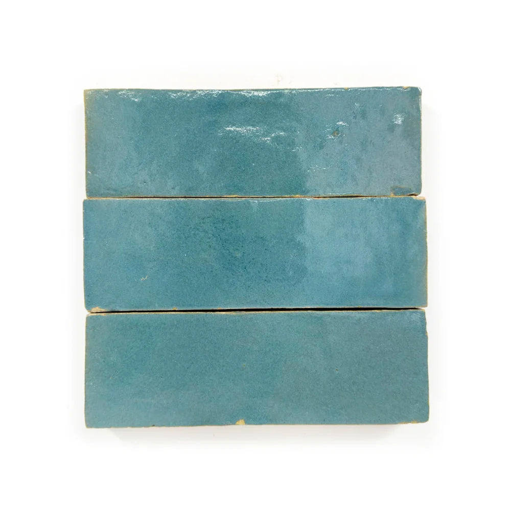 Fez Zellige Tile Sea Blue 2" x 6"