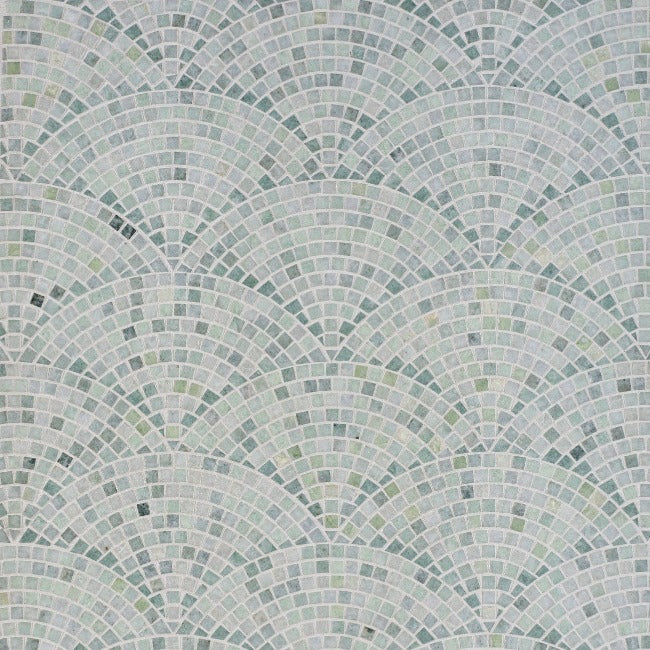 Rhodes Soft Teal Marble Mosaic