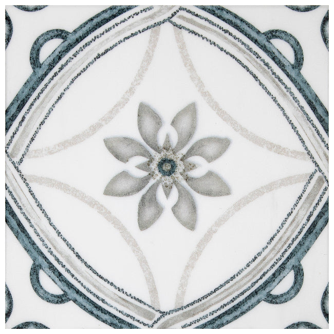 Soren in Tide Marble Tile 6" x 6"