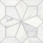 Star Honed Marble Mosaic Tile in Bella Blanco
