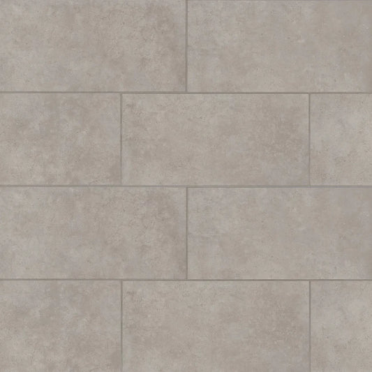 Arista Matte Porcelain Tile in Steel 12" x 24"