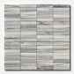 Laurent Striato Zeus Honed Marble Stacked Mosaic 12" x 12"