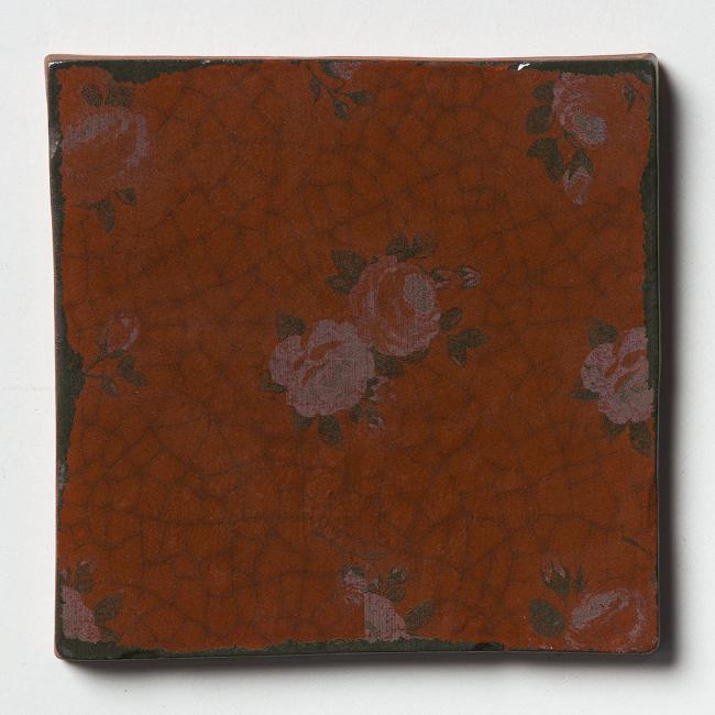 Selina Terracotta Glossy Tile in Sunset Clay 6" x 6"