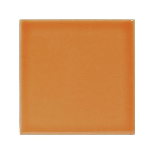 Tangerine Crackled Ceramic Tile 4" x 4"