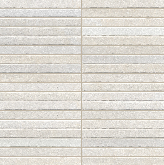Porcelain tile with horizontal lines in neutral colors