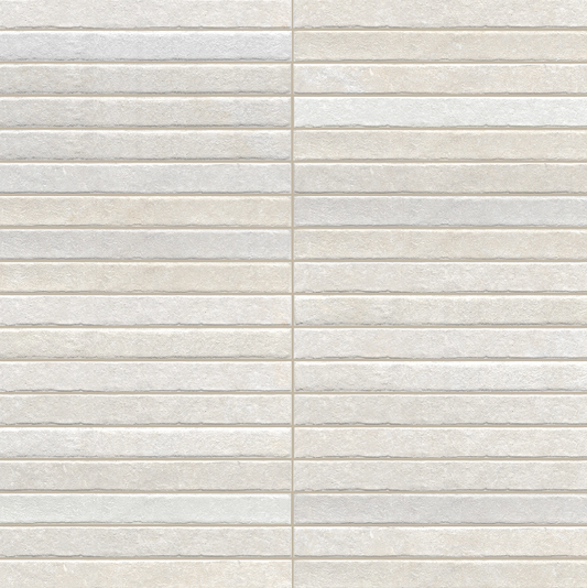 Porcelain tile with horizontal lines in neutral colors