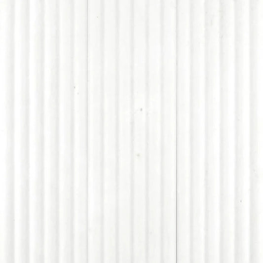 Fairbourne in Thassos Fluted Marble Tile 6" x 24"