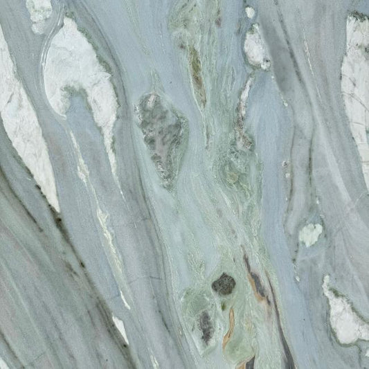 Closeup of Tiffany Blue Marble Slab Polished Stone - High Quality Stone