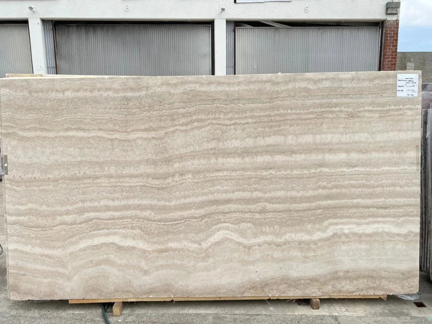 Classic Travertine Light Slab 3/4 Honed Filled – Marble and Tile USA