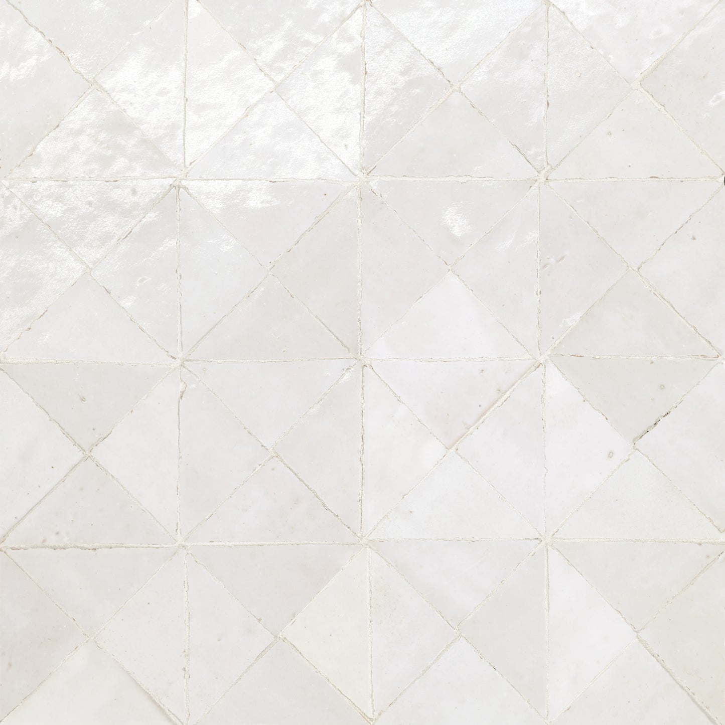 Tunis Triangle Zellige Tile Glossy in Bone