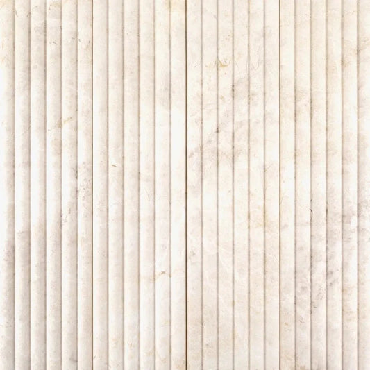 Fairbourne in Vanilla Fluted Marble Tile 6" x 24"